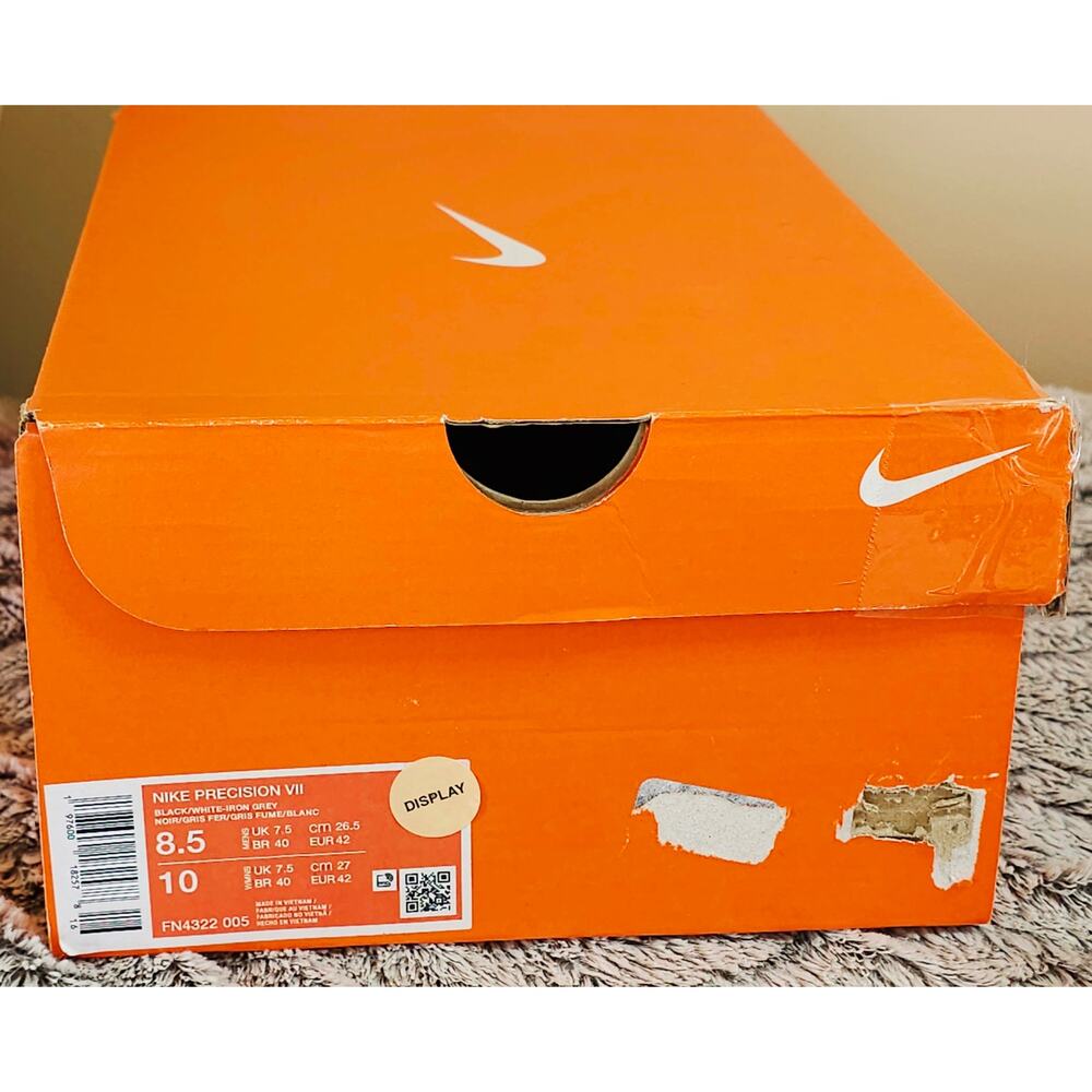 NIB - Nike Precision 7 Basketball Shoes - Black/White/Iron Grey – Men’s 8.5 - Picture 6 of 10